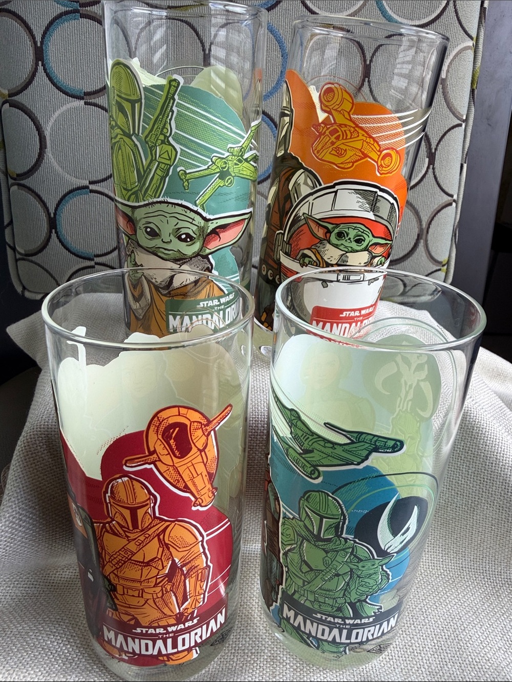 Hallmark Star Wars The Mandalorian Baby Yoda Collectible Glasses - Set of 4